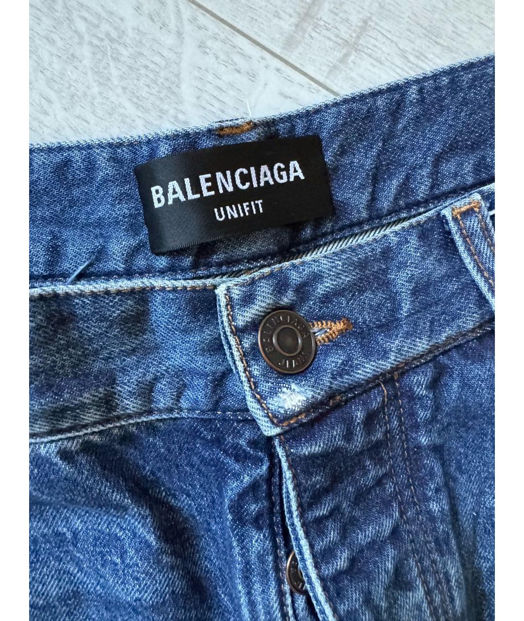 BALENCIAGA Темно-синие хлопковые джинсы, фото 4
