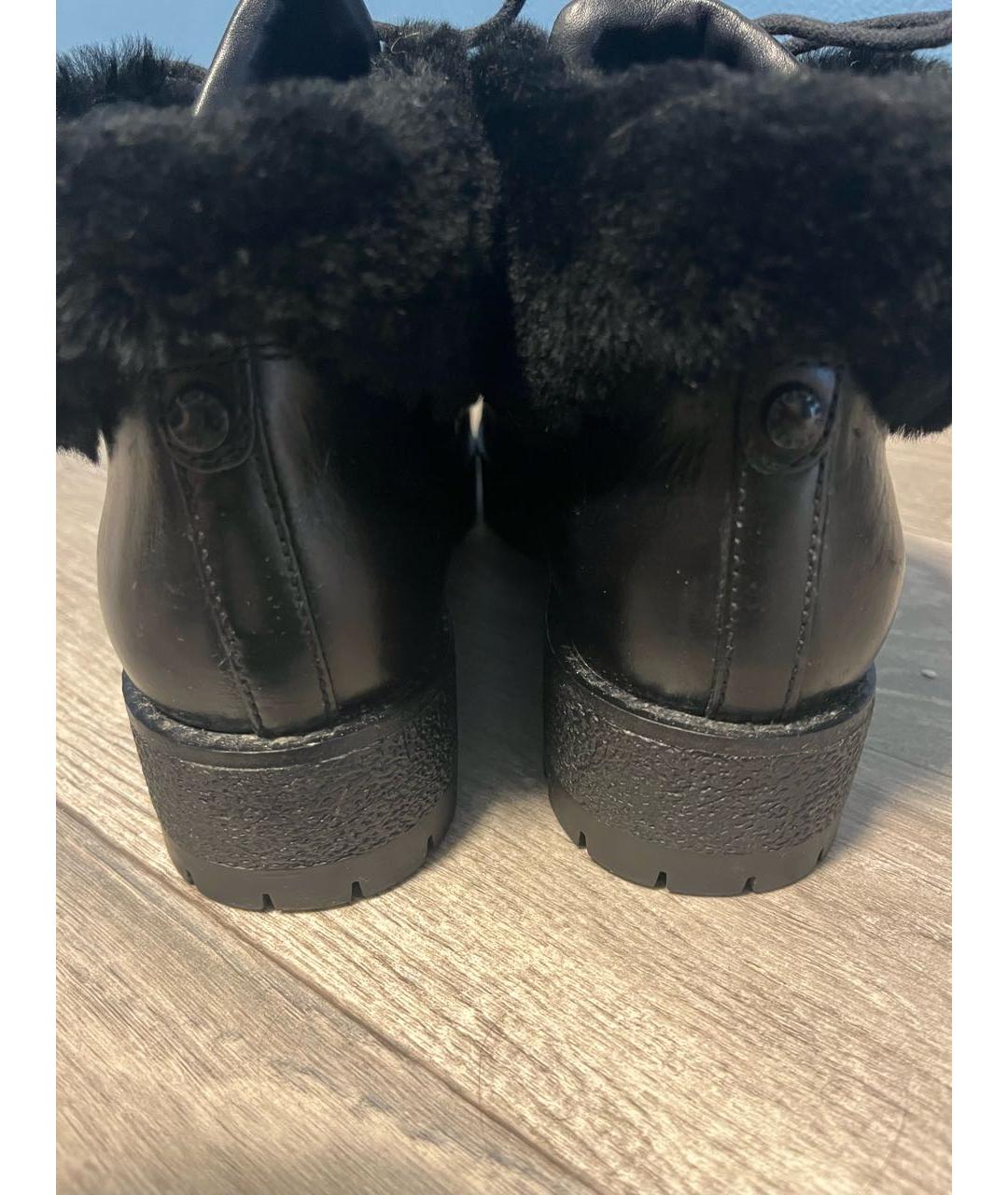 MICHAEL KORS Черные кожаные ботинки, фото 4