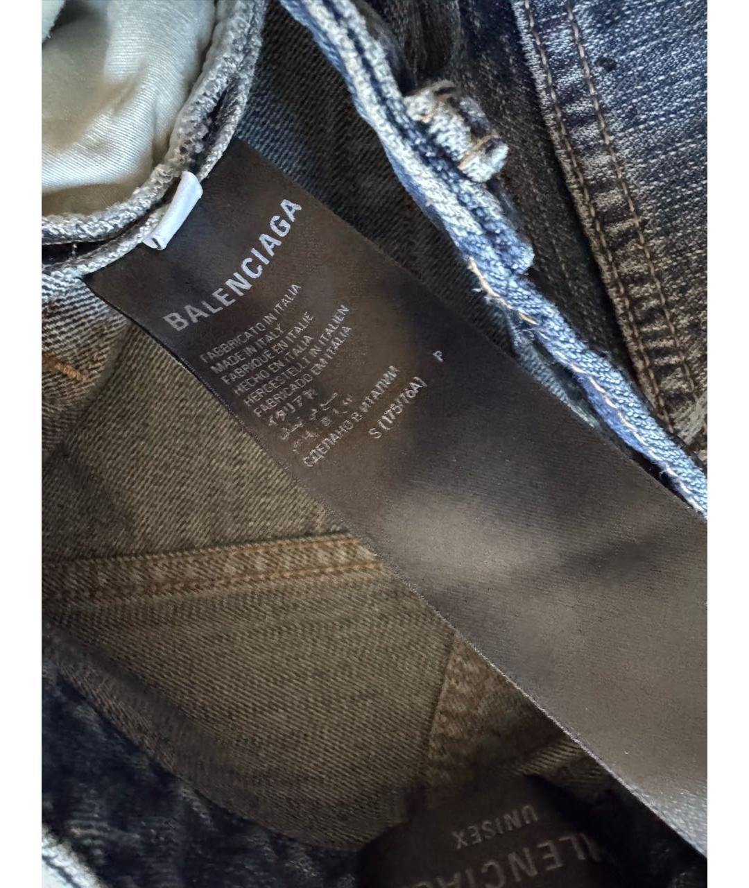 BALENCIAGA Темно-синие хлопковые джинсы, фото 3