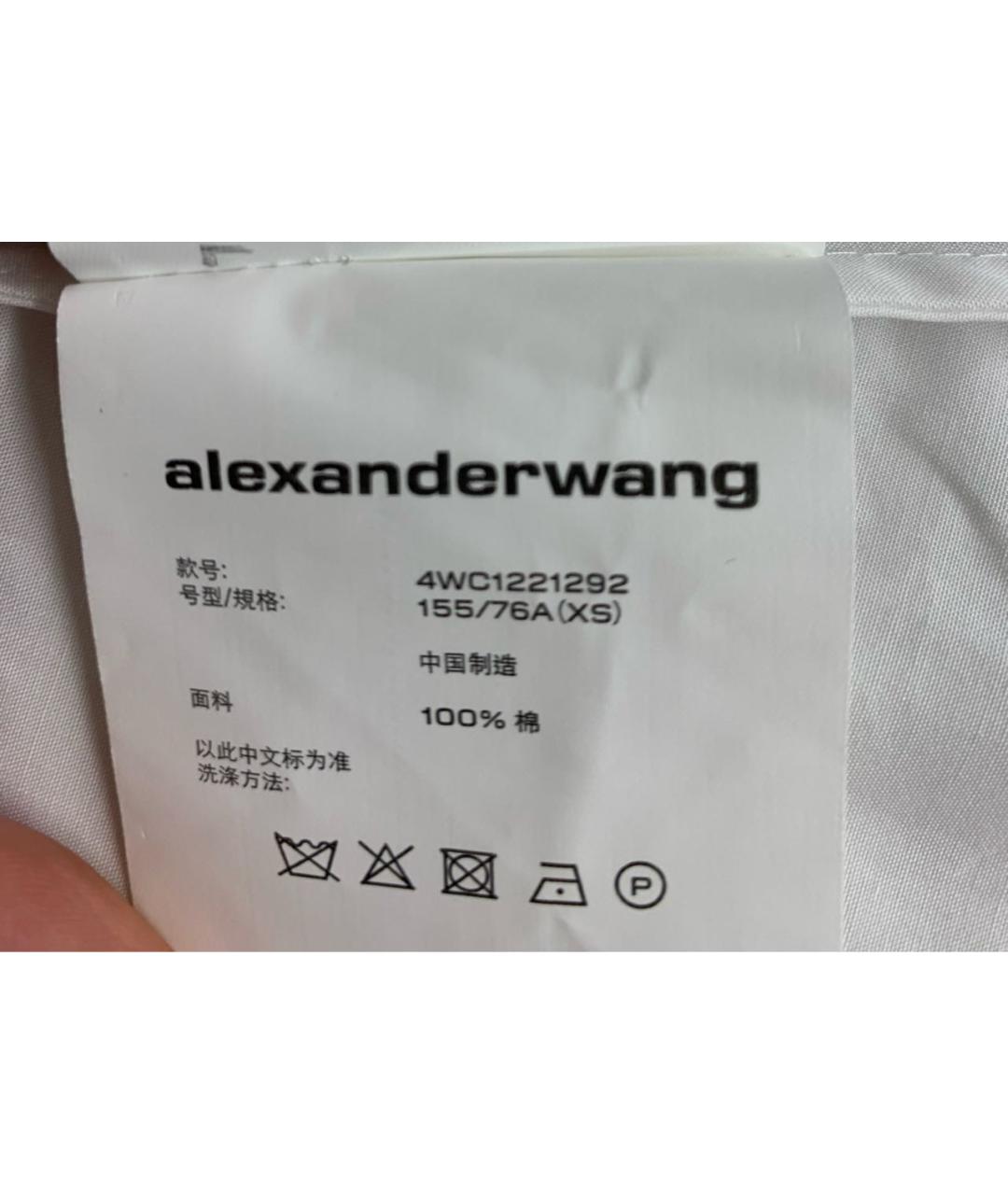 ALEXANDER WANG Белая хлопковая рубашка, фото 7