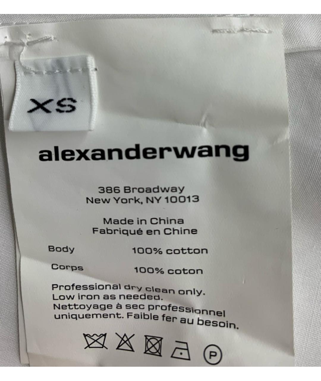 ALEXANDER WANG Белая хлопковая рубашка, фото 6