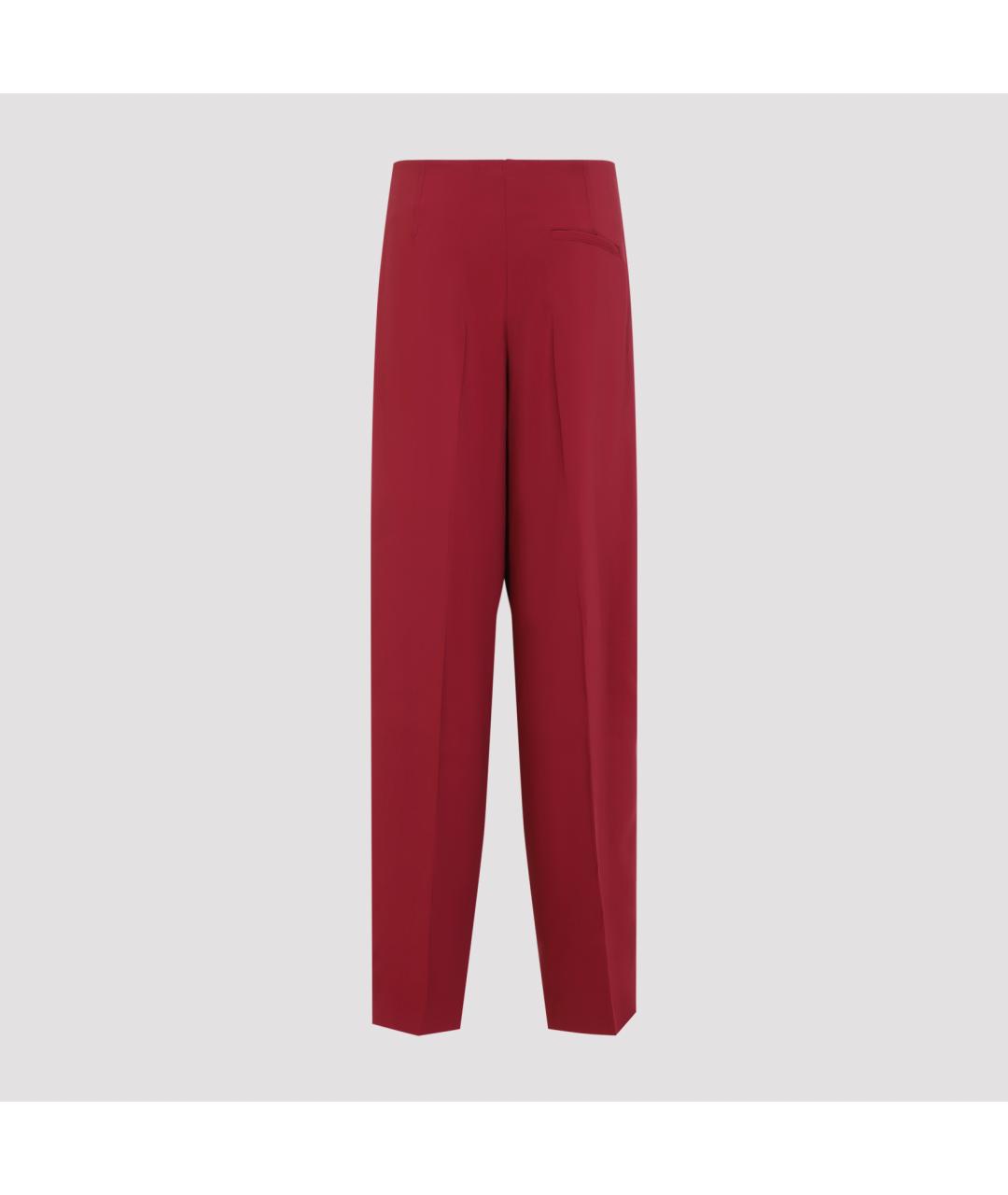 ALBERTA FERRETTI Красные вискозные прямые брюки, фото 3