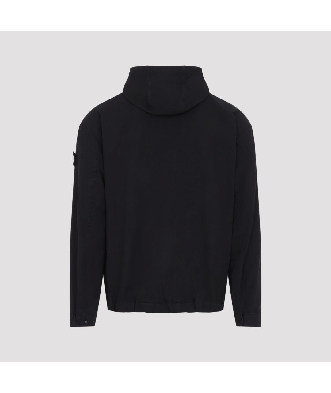 STONE ISLAND Черная хлопковая куртка, фото 3