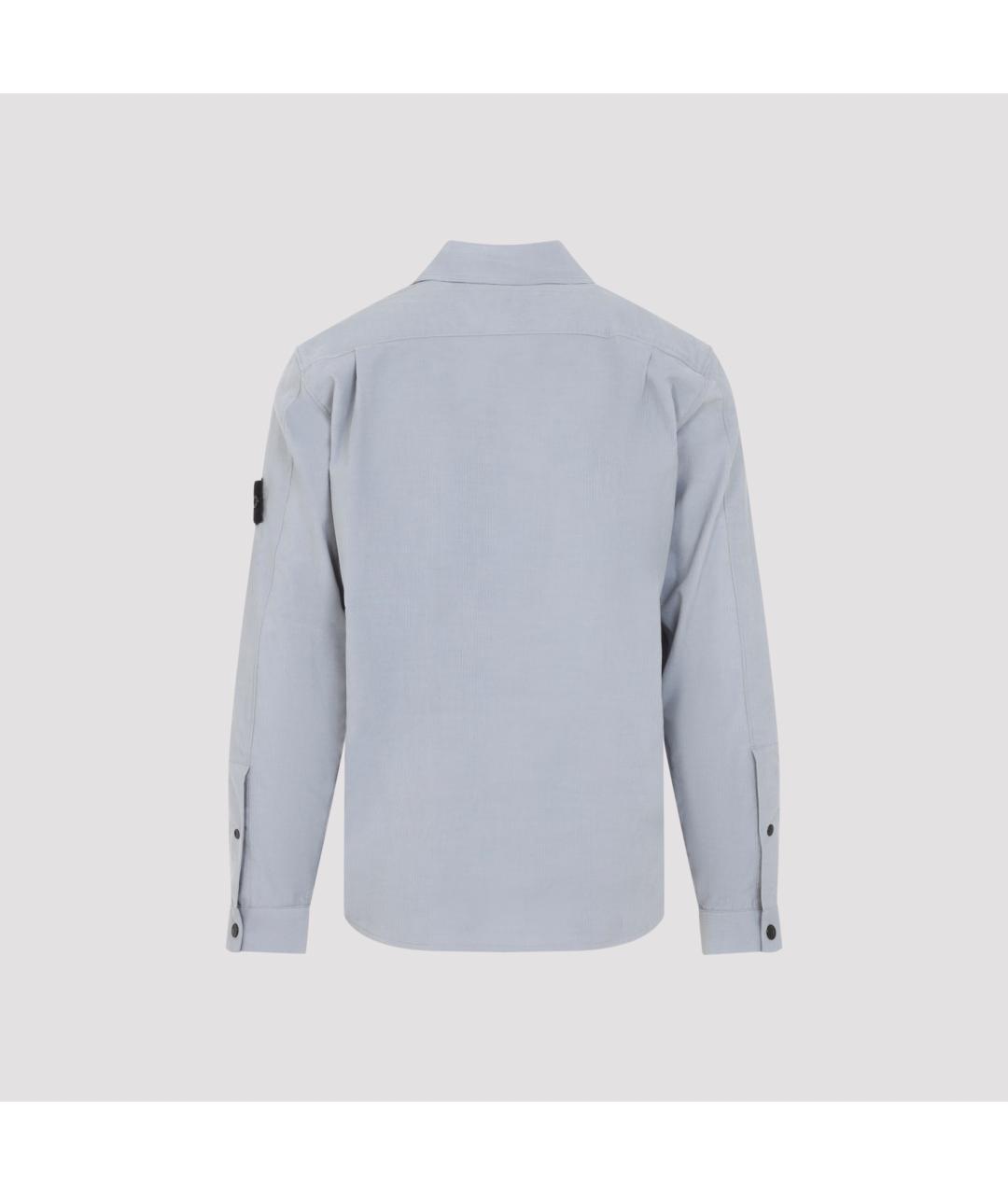 STONE ISLAND Серая хлопковая кэжуал рубашка, фото 3