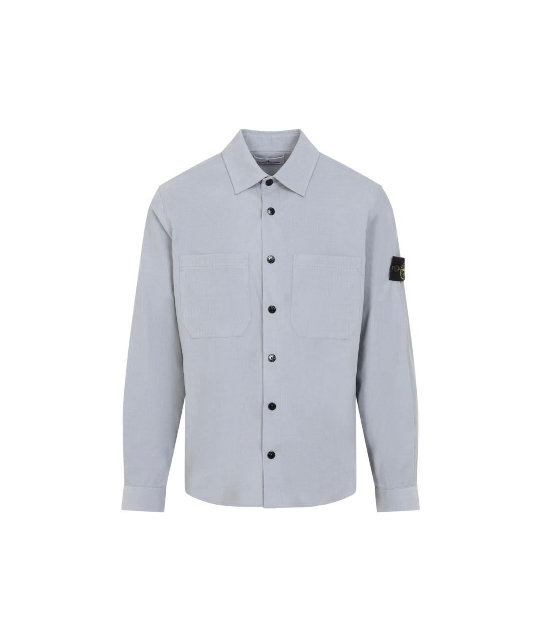 STONE ISLAND Серая хлопковая кэжуал рубашка, фото 1