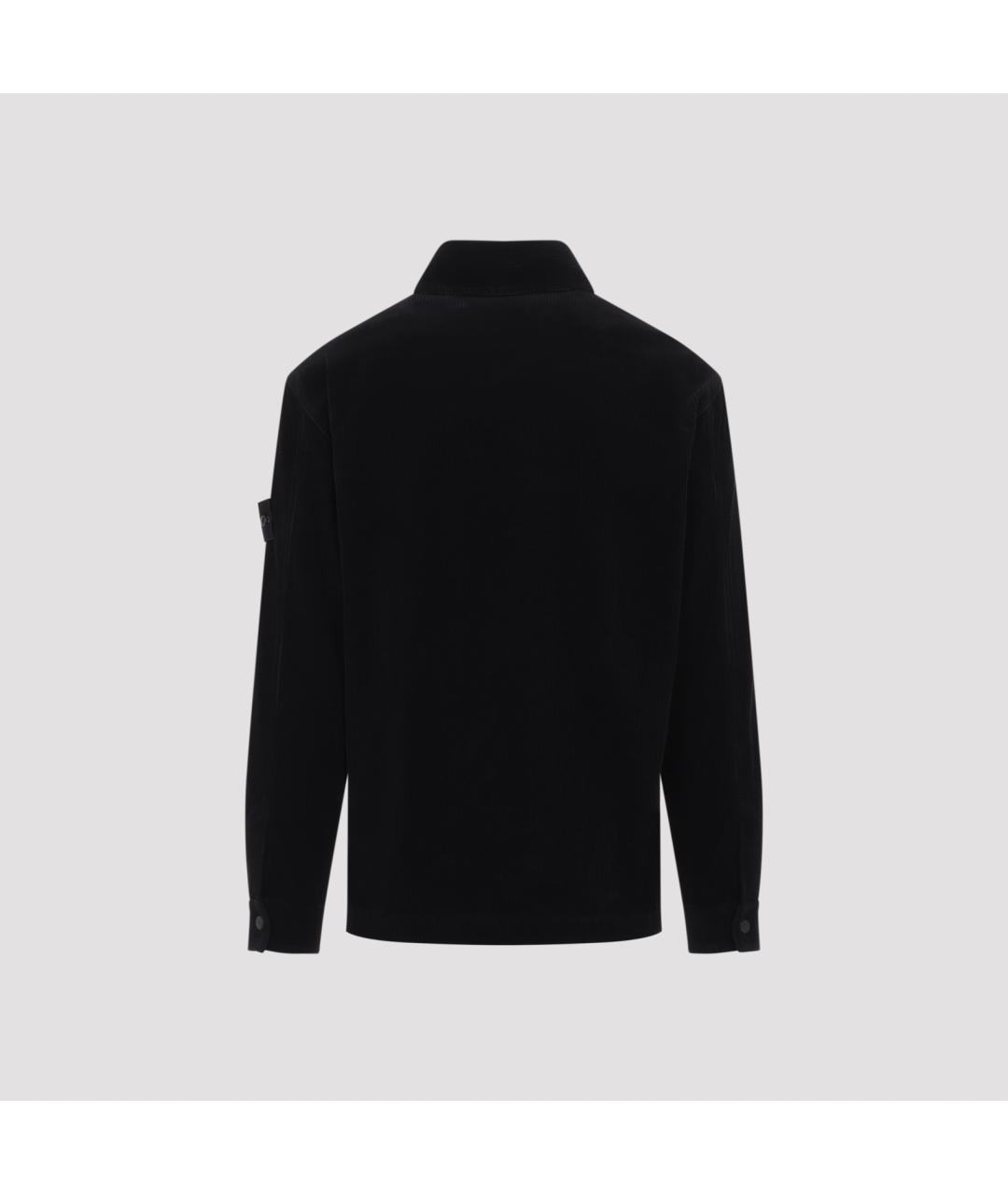 STONE ISLAND Черная хлопковая кэжуал рубашка, фото 3