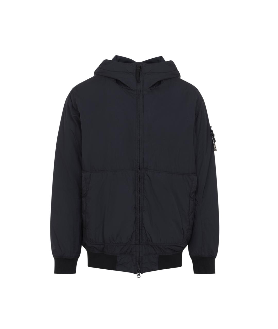 STONE ISLAND Темно-синяя полиамидовая куртка, фото 1