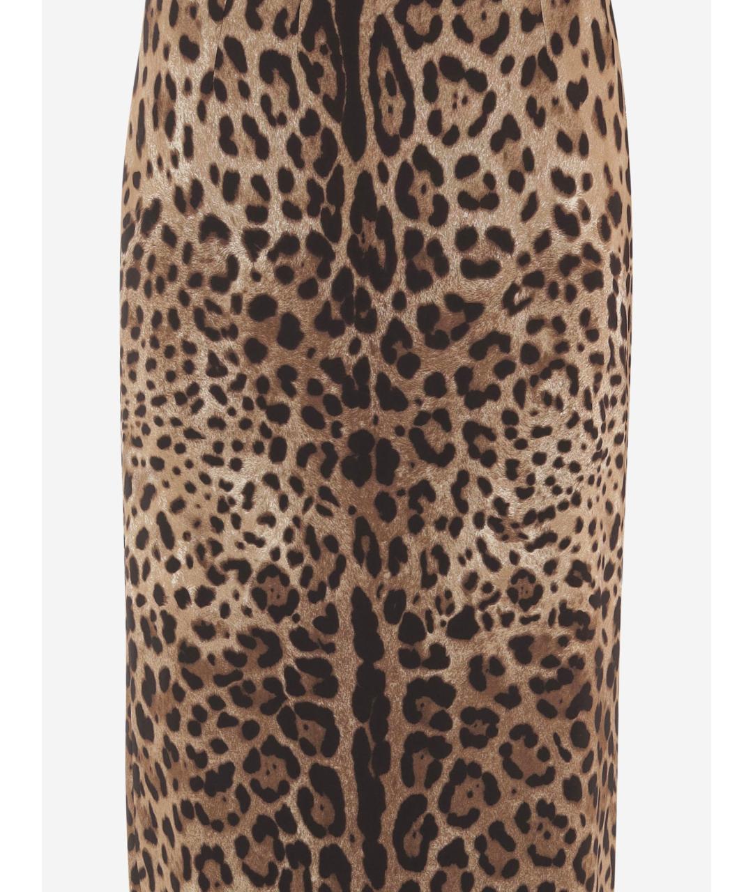 DOLCE&GABBANA Мульти вискозная юбка миди, фото 3