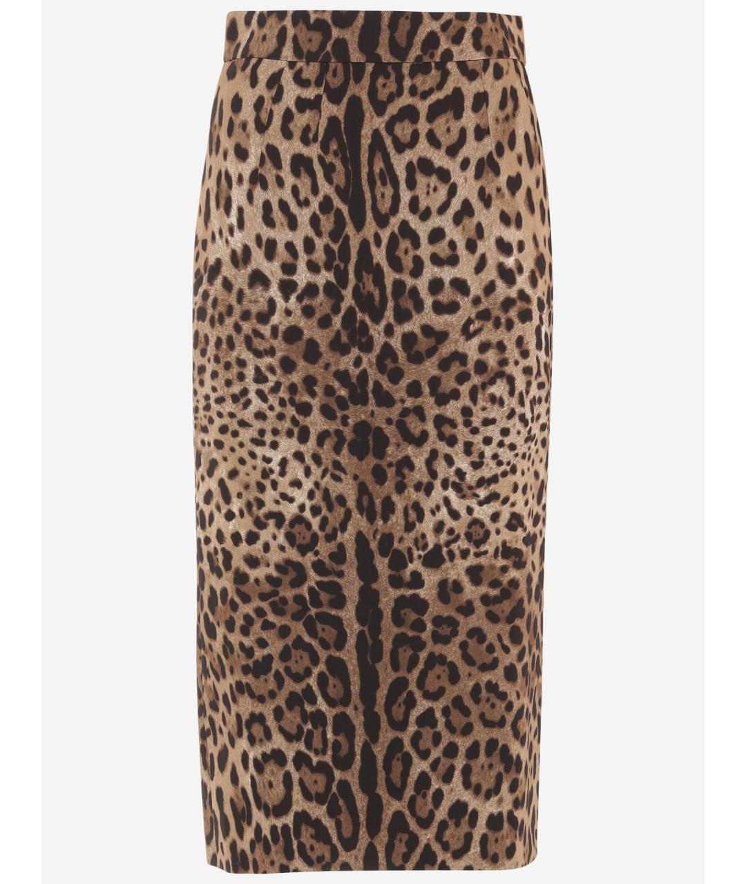DOLCE&GABBANA Мульти вискозная юбка миди, фото 4
