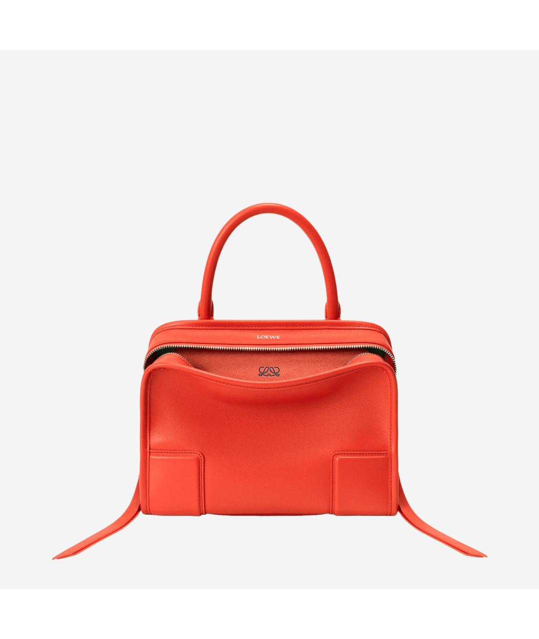 LOEWE Оранжевая кожаная сумка тоут, фото 7