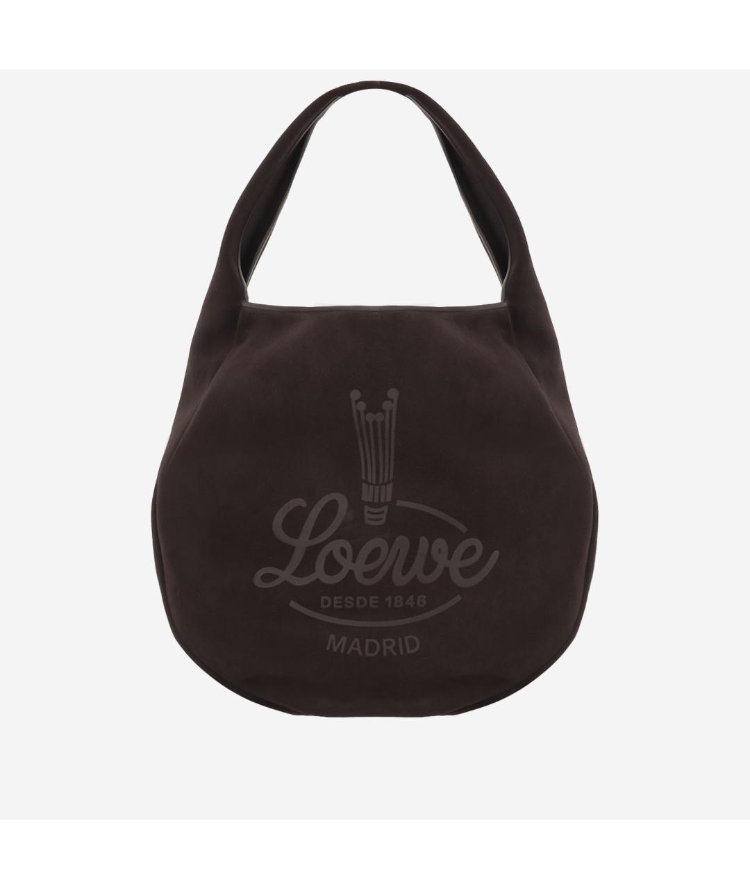 LOEWE Коричневая замшевая сумка на плечо, фото 6