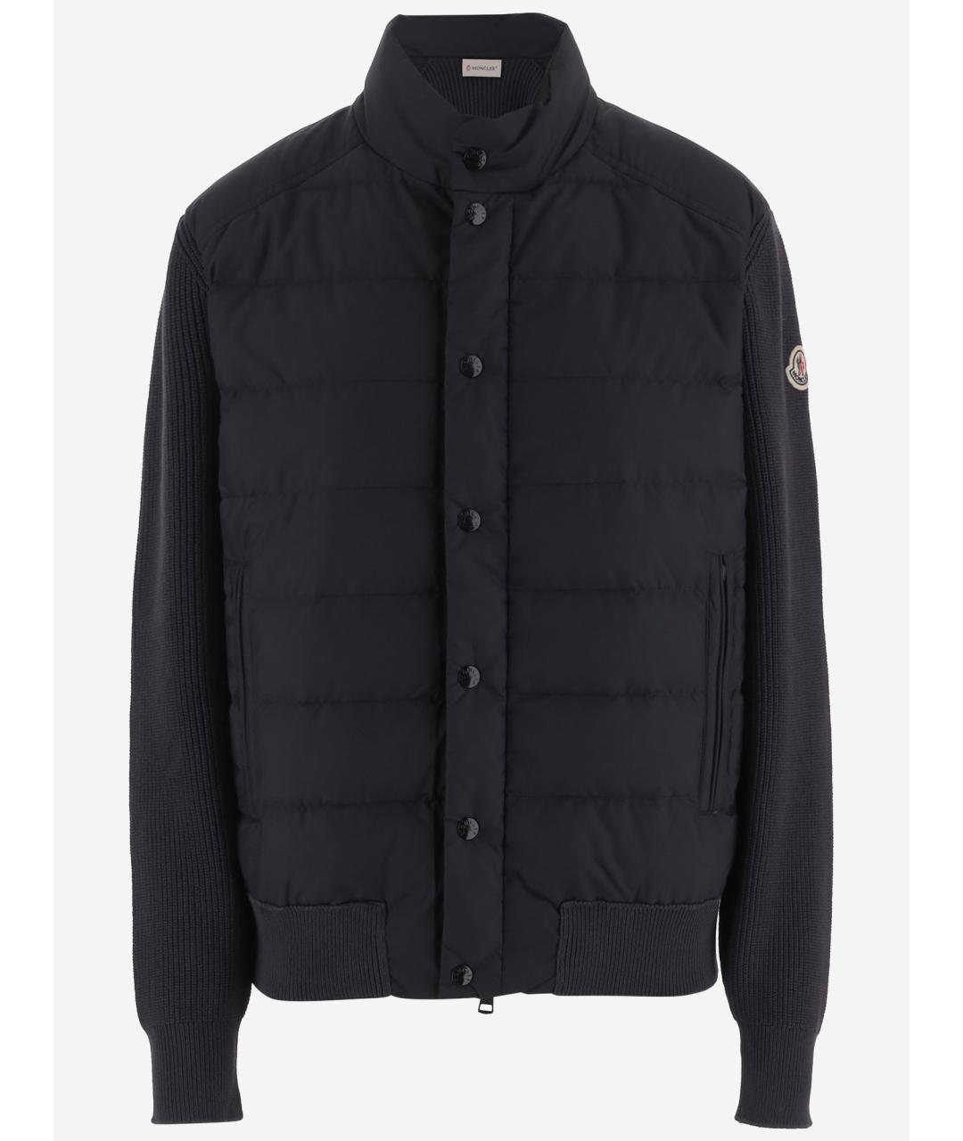 MONCLER Темно-синий хлопковый кардиган, фото 1