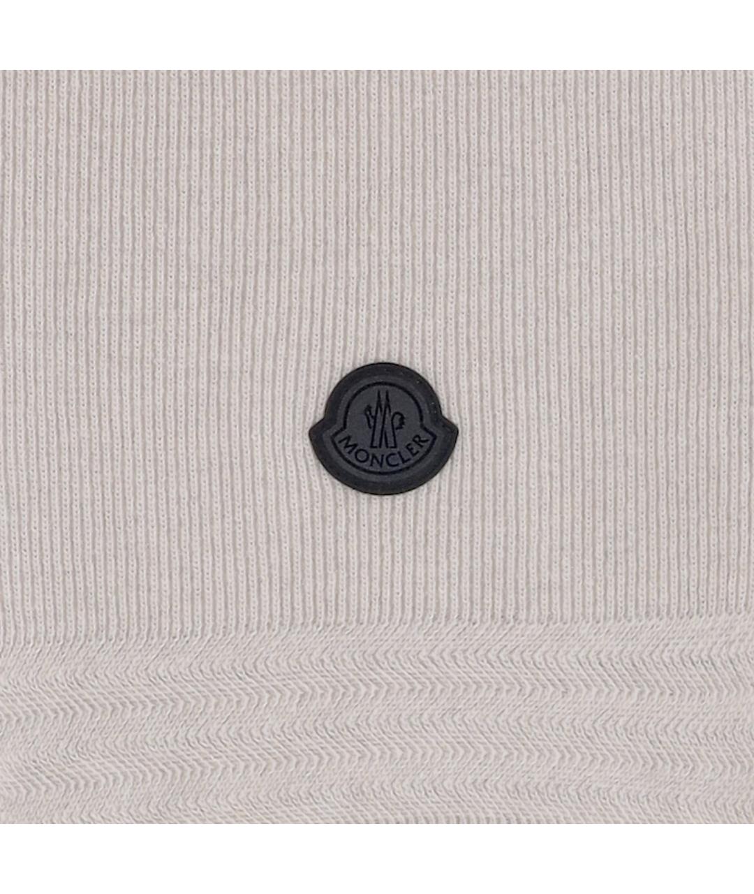 MONCLER Белый кашемировый шарф, фото 3
