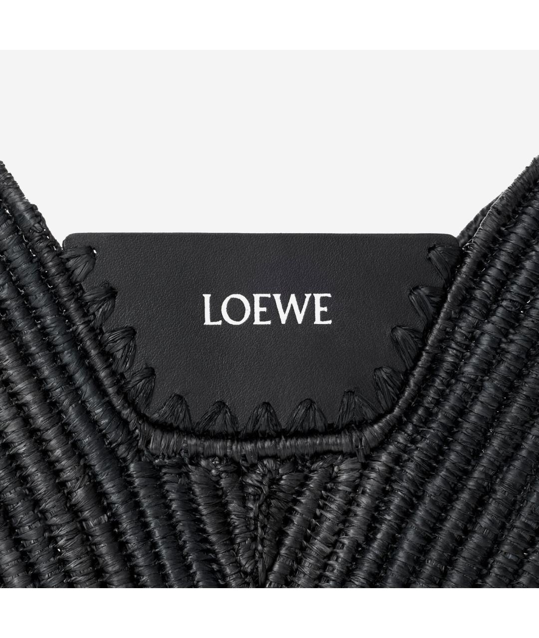 LOEWE Черная рафия сумка через плечо, фото 4