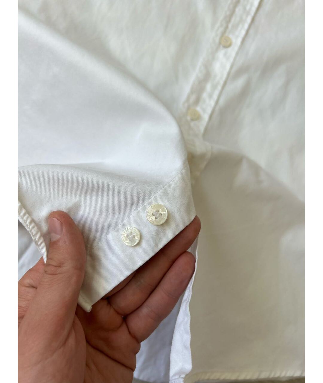 VERSACE COLLECTION Белая хлопковая классическая рубашка, фото 3