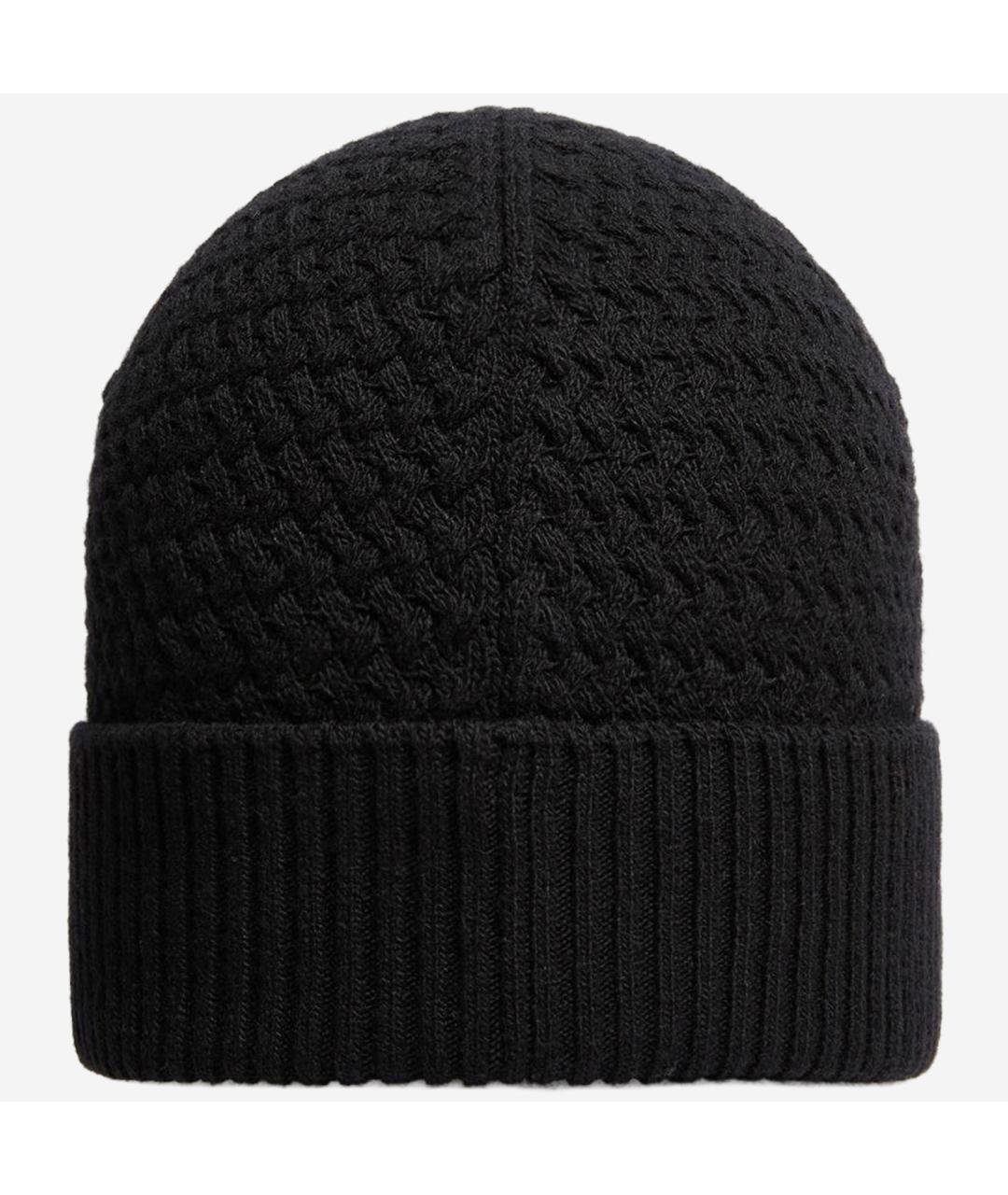 MONCLER Черная шерстяная шапка, фото 2