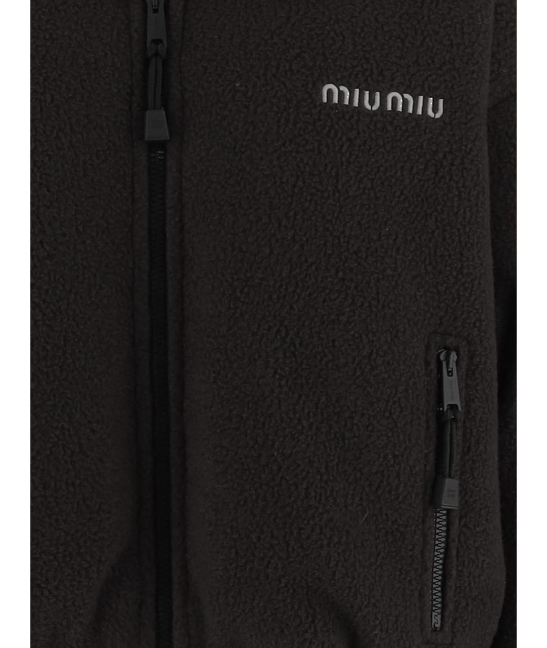 MIU MIU Коричневая полиэстеровая куртка, фото 3