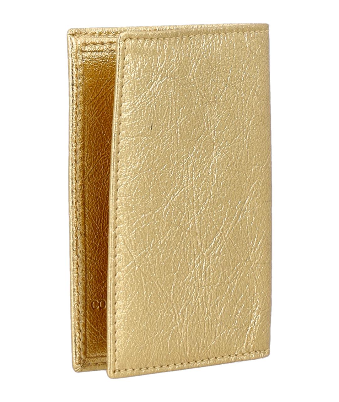 COMME DES GARÇONS WALLET Золотой кожаный кошелек, фото 2