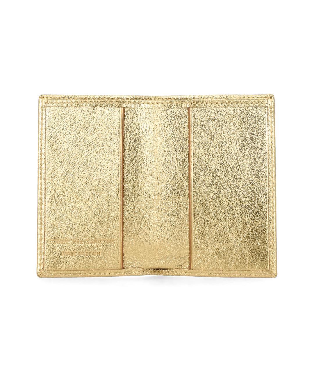 COMME DES GARÇONS WALLET Золотой кожаный кошелек, фото 3