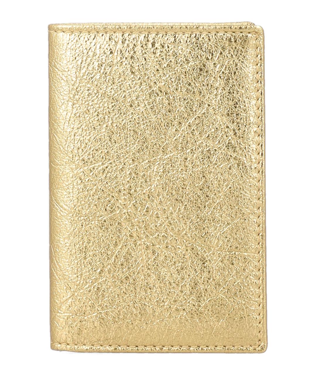 COMME DES GARÇONS WALLET Золотой кожаный кошелек, фото 1