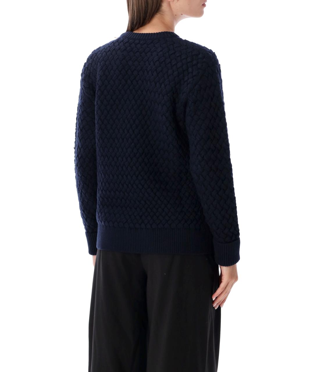 BOTTEGA VENETA Синий шерстяной джемпер / свитер, фото 2