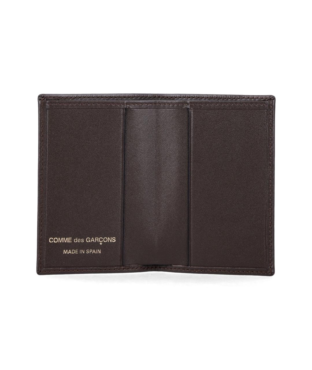 COMME DES GARÇONS WALLET Коричневый кожаный кошелек, фото 3