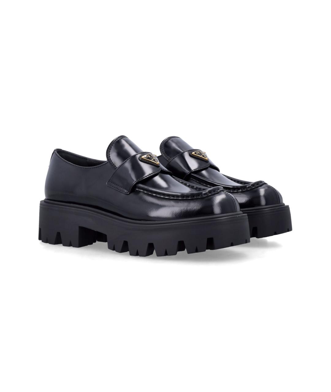 PRADA Черные кожаные лоферы, фото 2