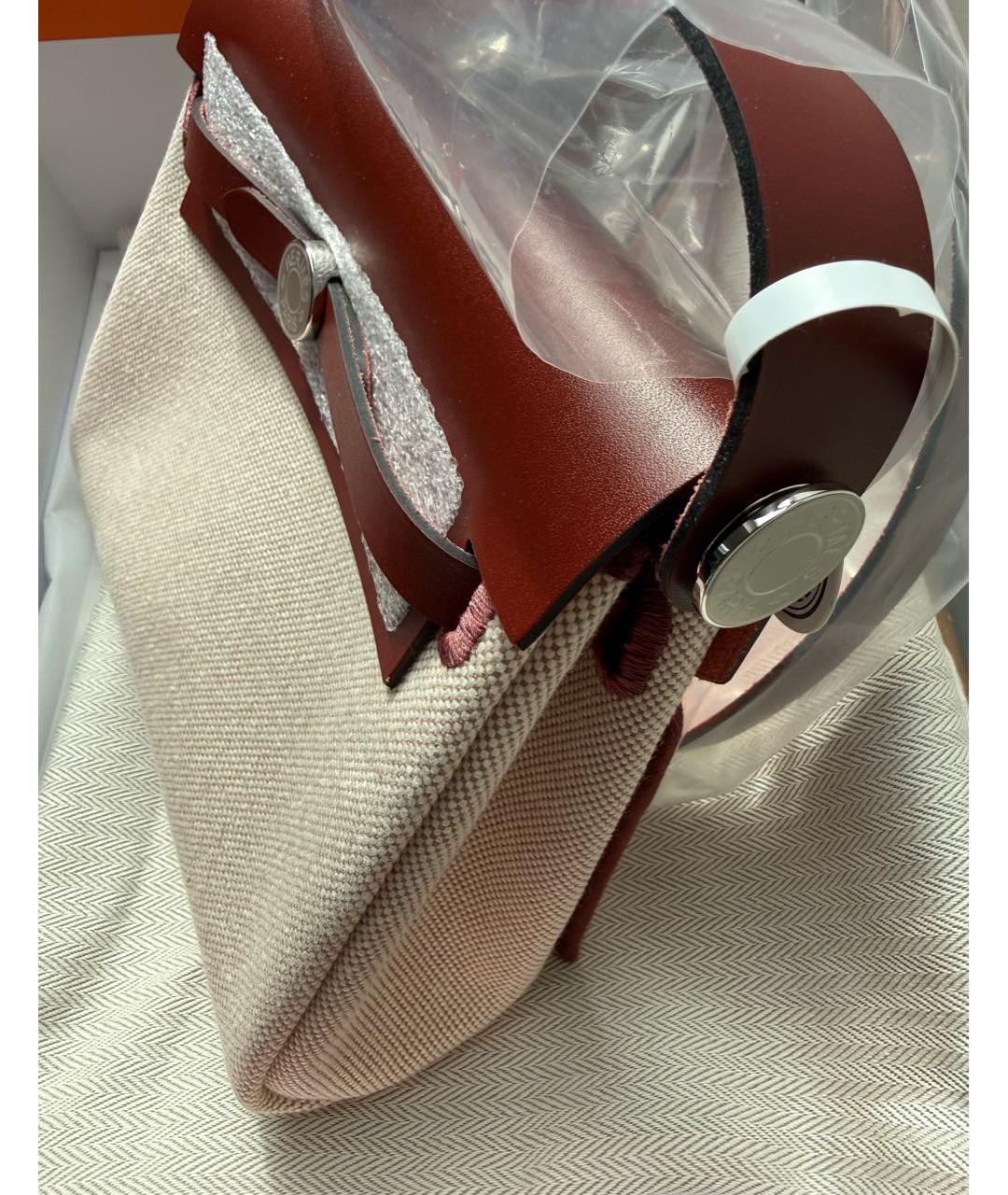 HERMES Бордовая кожаная сумка через плечо, фото 5
