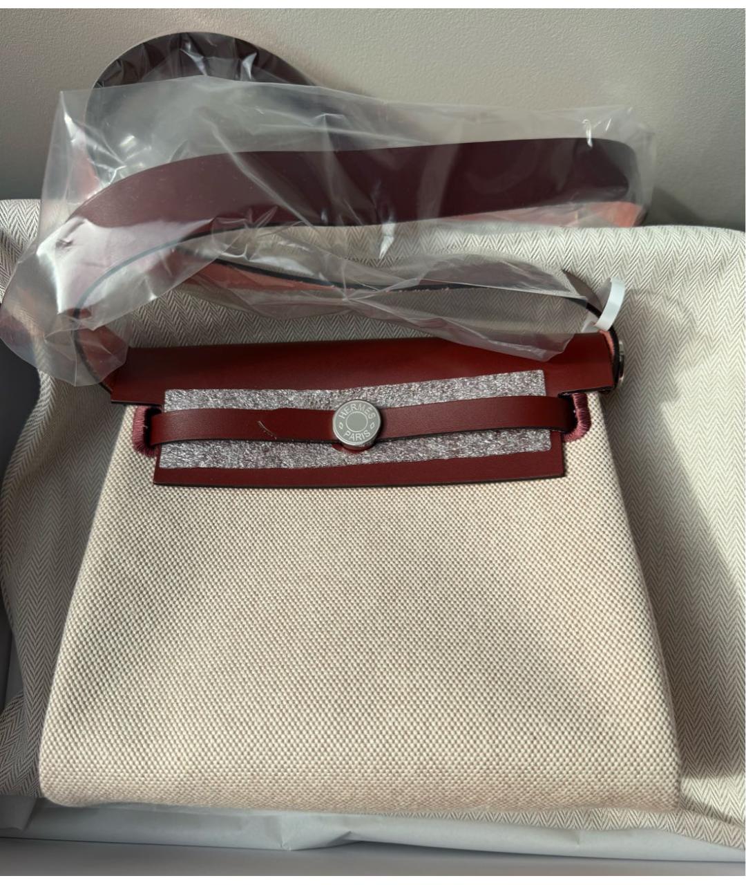 HERMES Бордовая кожаная сумка через плечо, фото 2