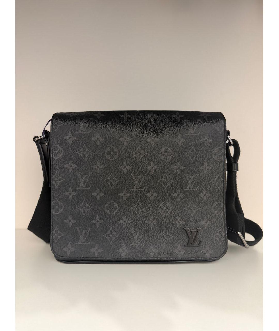 LOUIS VUITTON Антрацитовая сумка на плечо, фото 6