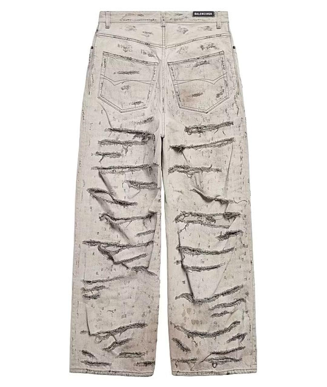 BALENCIAGA Серые хлопковые джинсы, фото 2