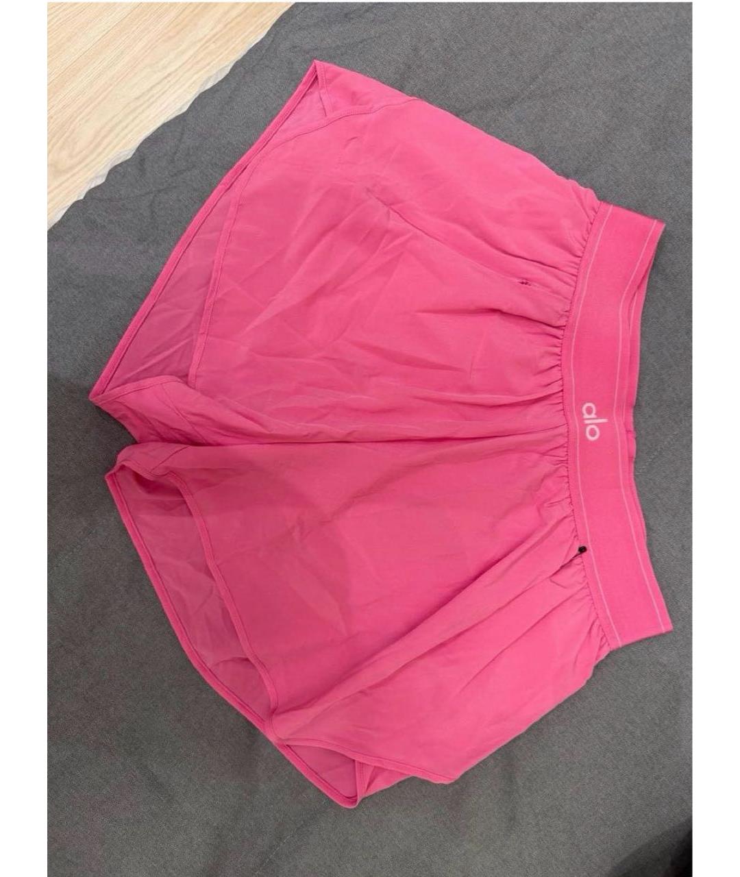 ALO YOGA Розовые спортивные брюки и шорты, фото 2