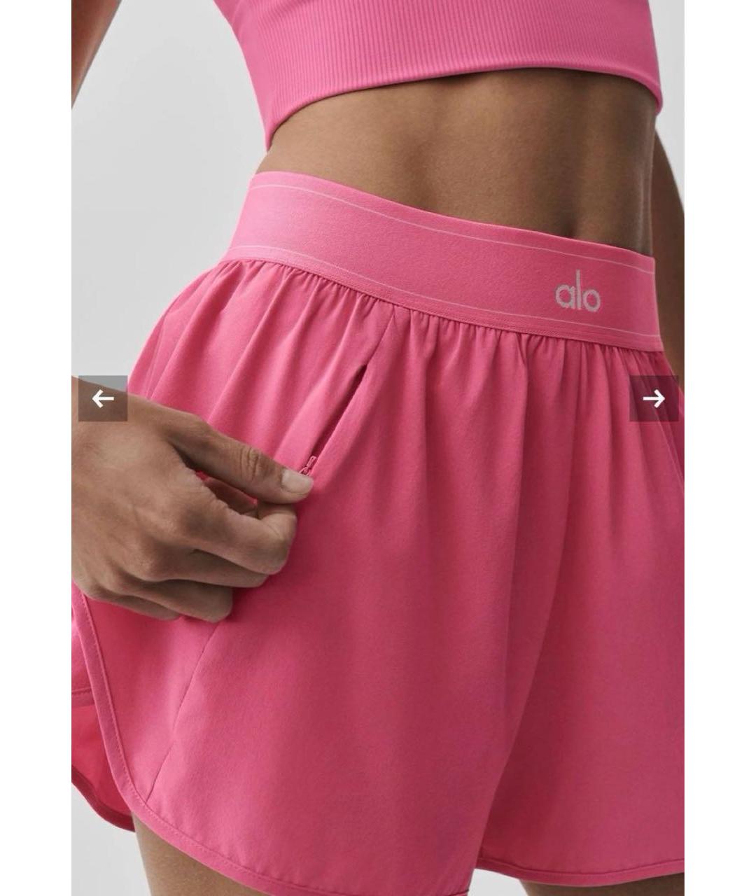 ALO YOGA Розовые спортивные брюки и шорты, фото 5