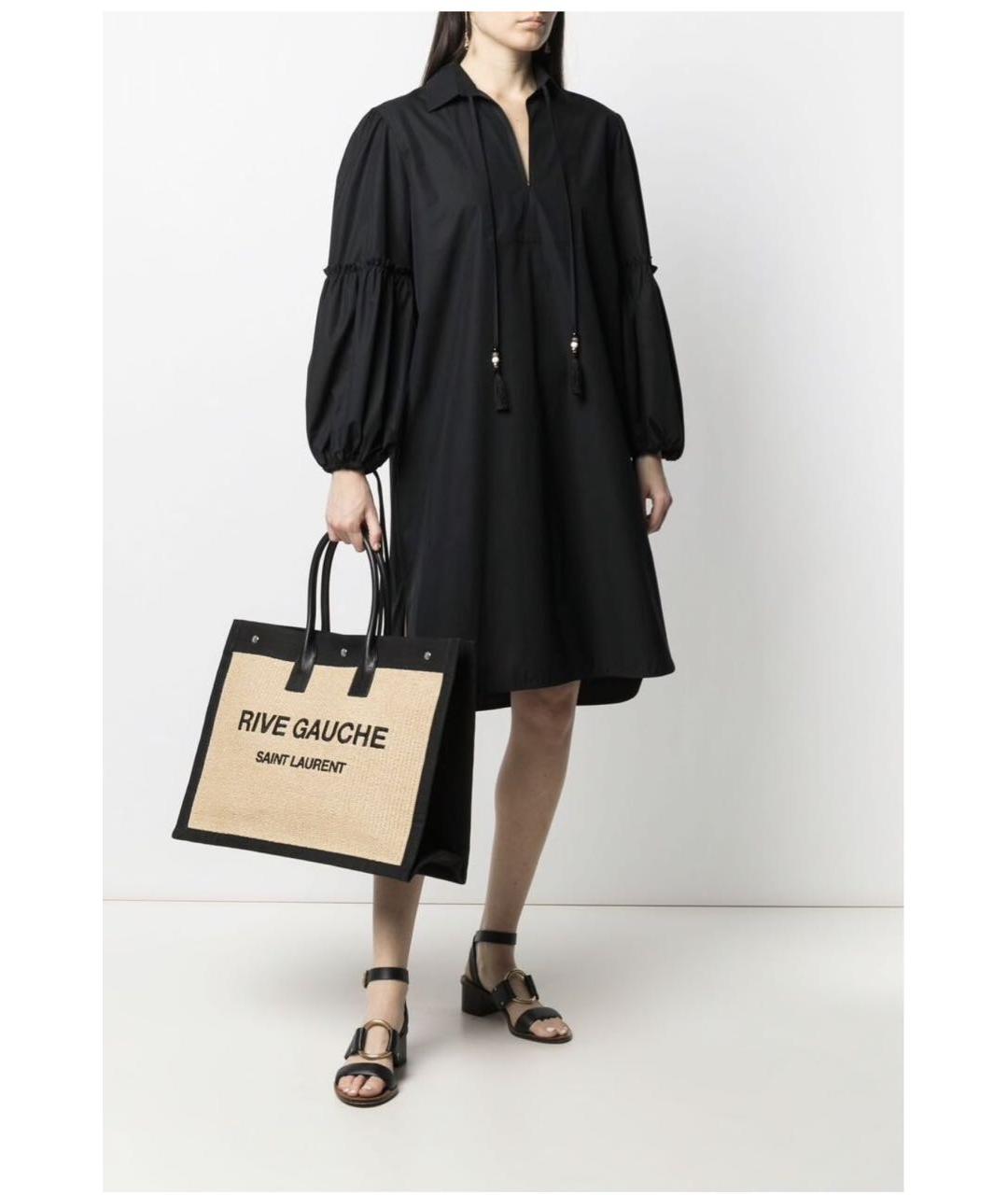 SAINT LAURENT Бежевая пляжная сумка, фото 6