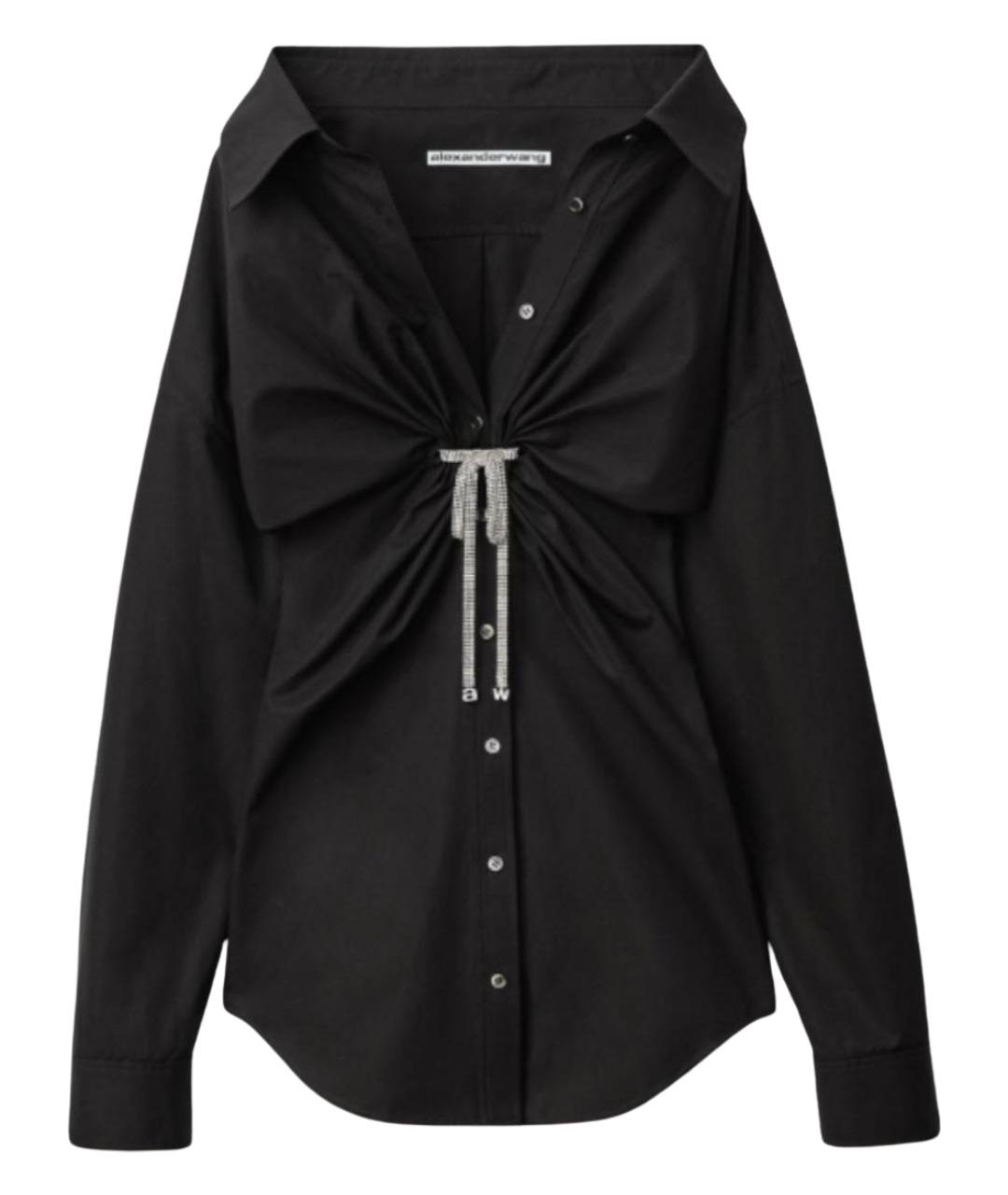ALEXANDER WANG Черное хлопковое коктейльное платье, фото 1