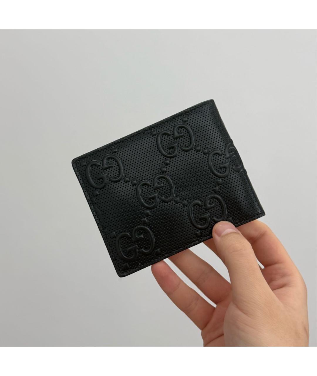 GUCCI Черный кожаный кошелек, фото 3