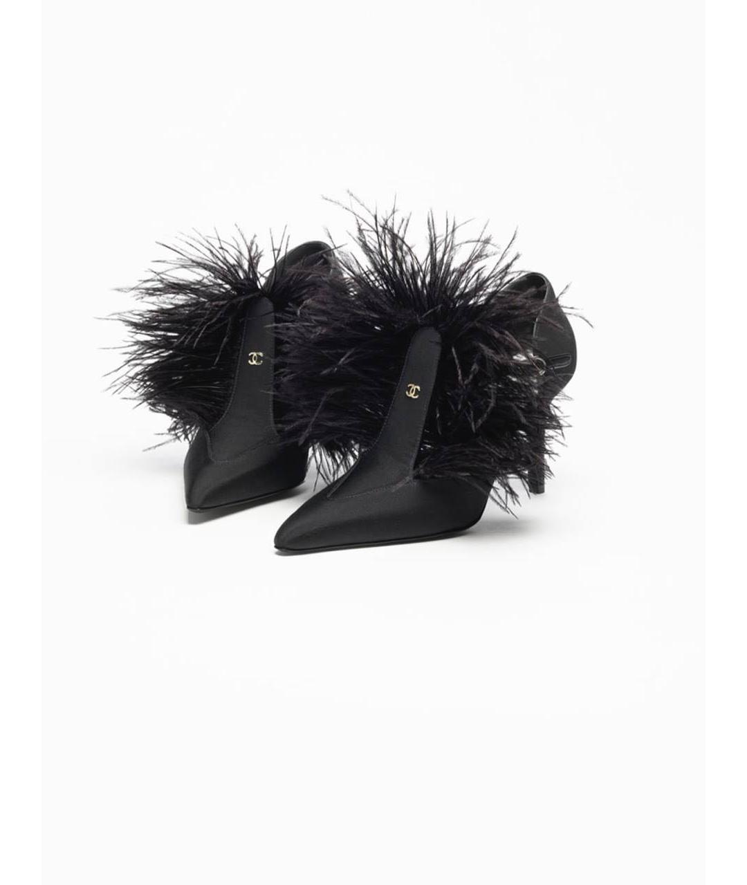 CHANEL Черные текстильные туфли, фото 4