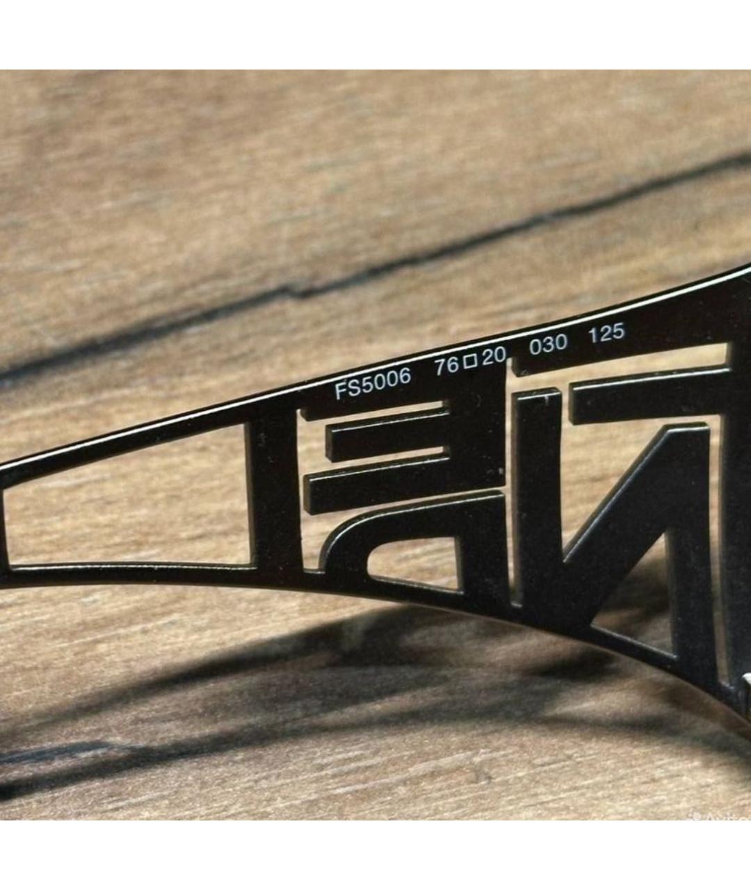 FENDI Серебряные металлические солнцезащитные очки, фото 4