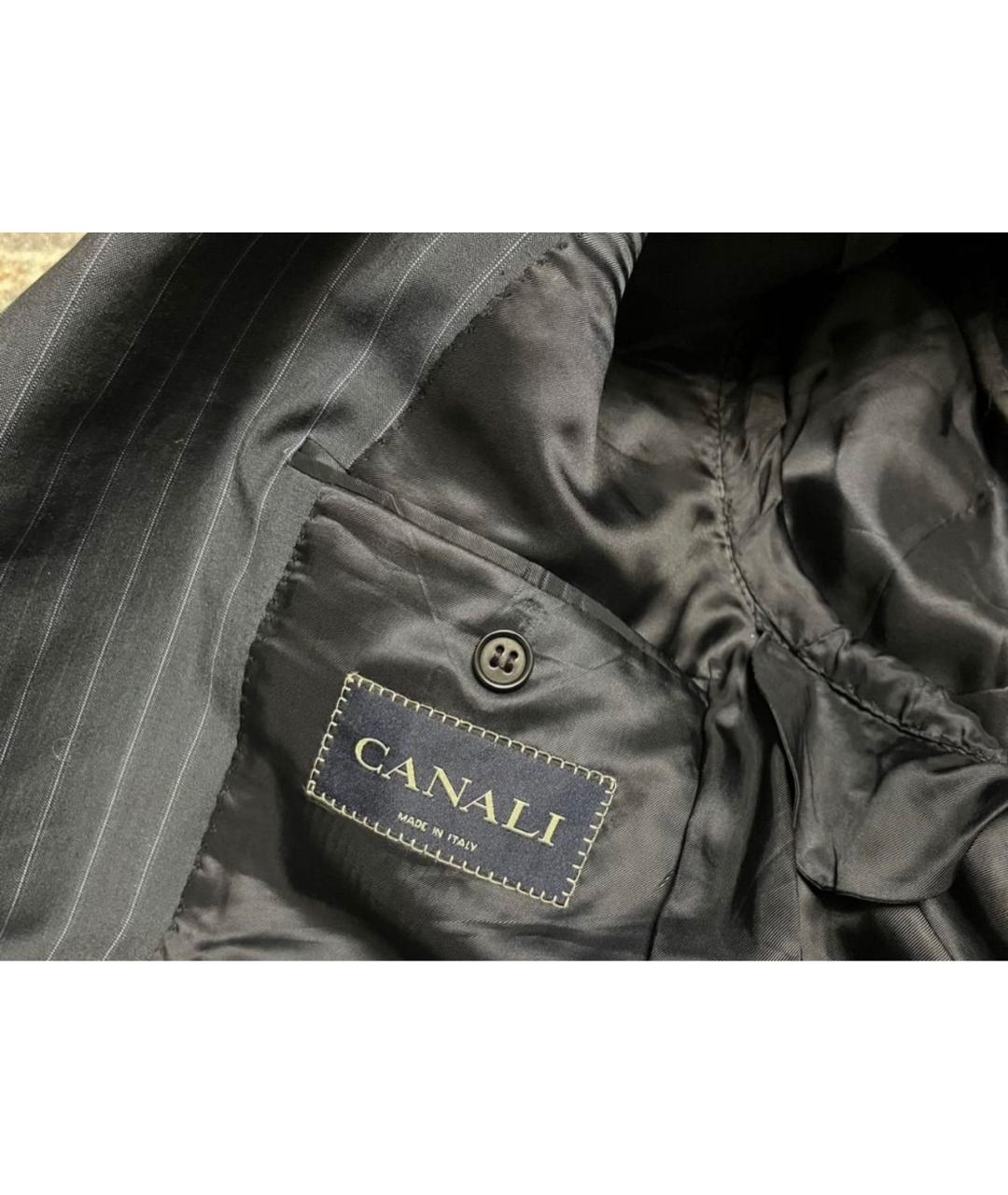 CANALI Черный шерстяной пиджак, фото 4