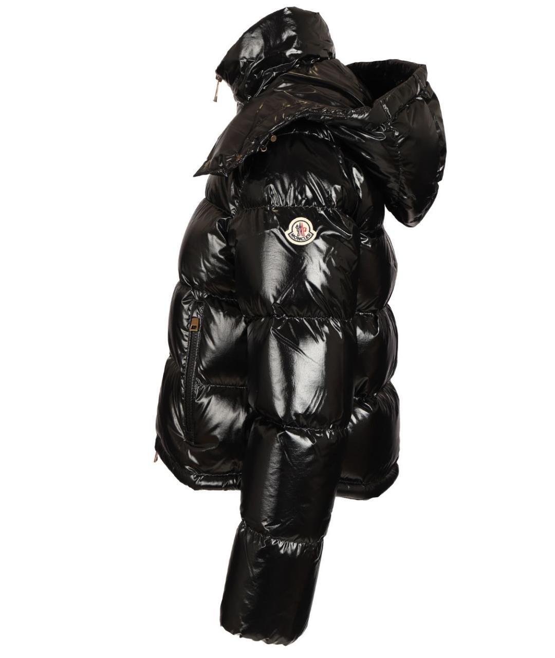 MONCLER Черный полиамидовый пуховик, фото 3