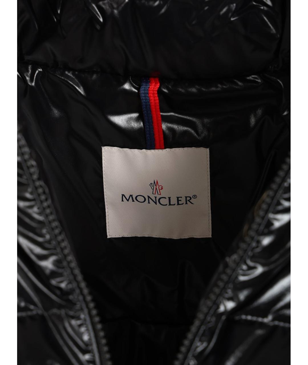 MONCLER Черный полиамидовый пуховик, фото 4