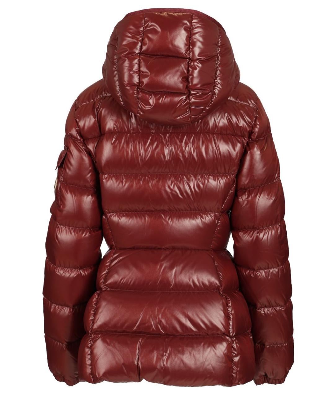 MONCLER Бордовый полиамидовый пуховик, фото 2