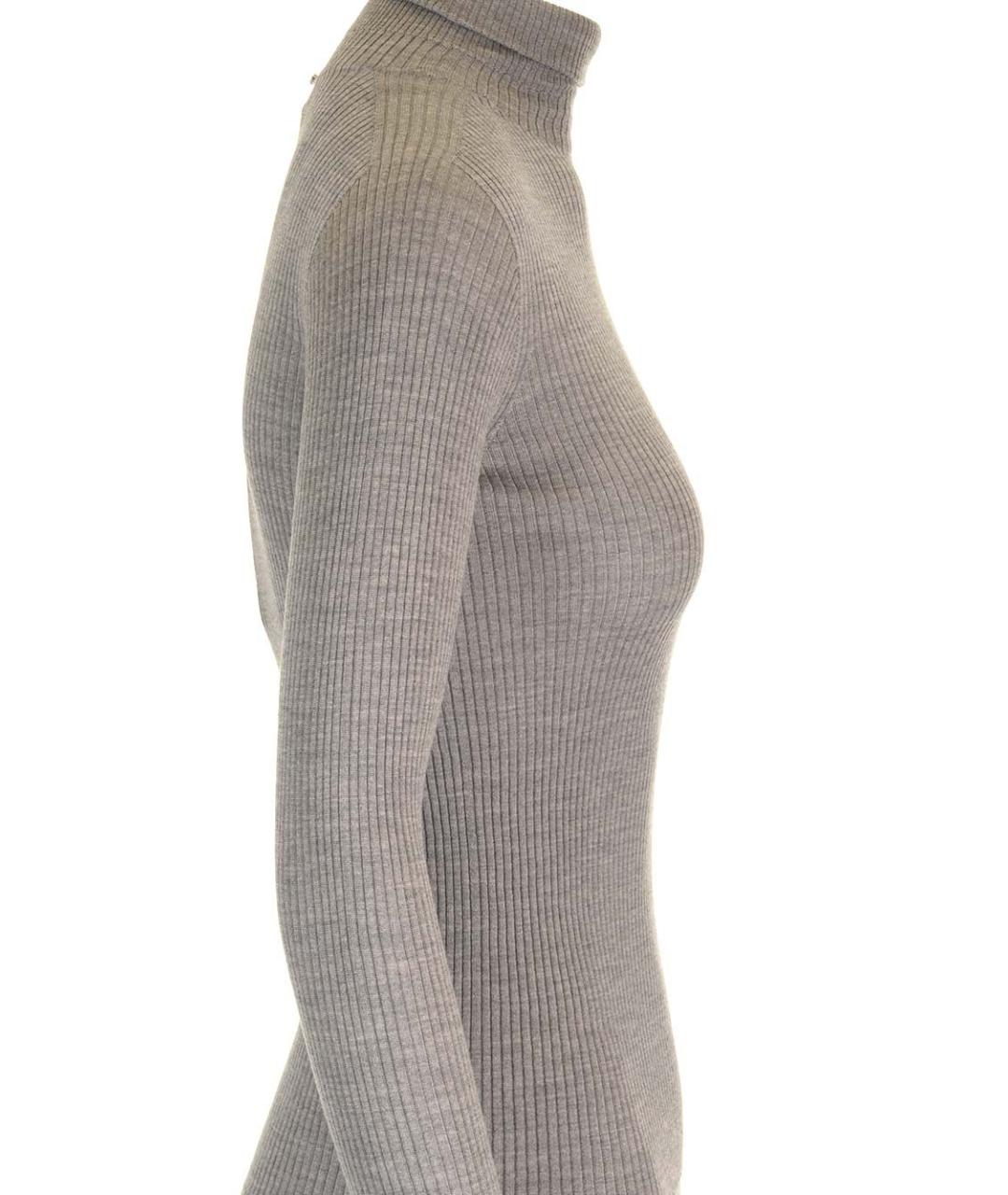 SPORTMAX Серый шерстяной джемпер / свитер, фото 3