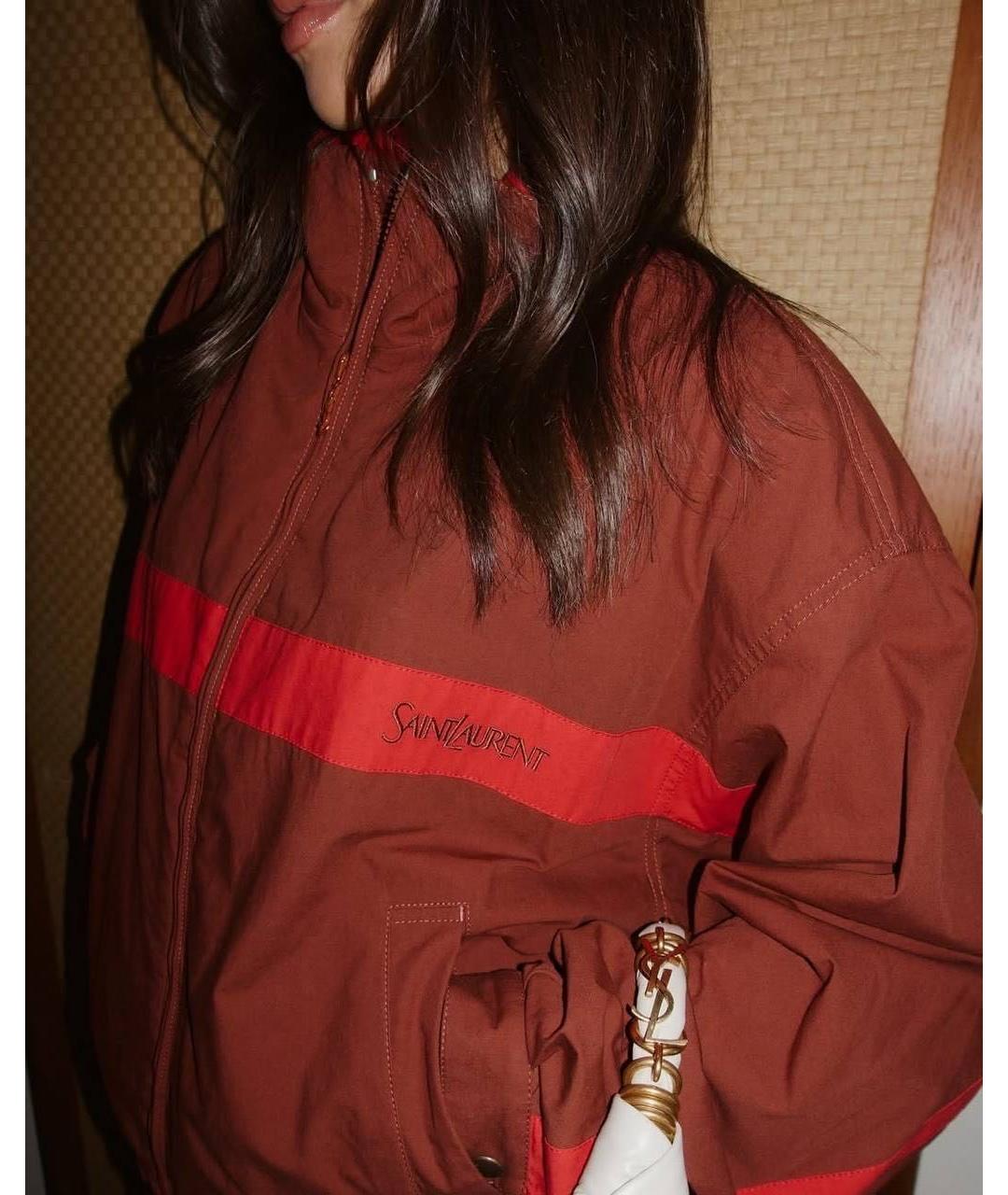 SAINT LAURENT Красная хлопковая куртка, фото 4