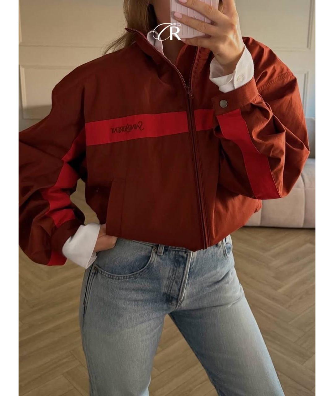 SAINT LAURENT Красная хлопковая куртка, фото 2