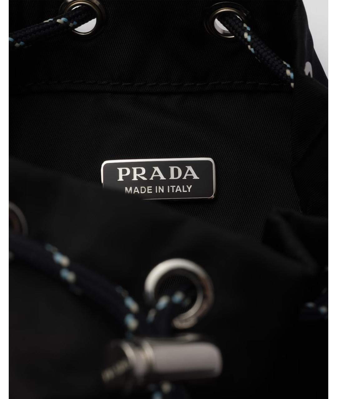PRADA Черный синтетический рюкзак, фото 4
