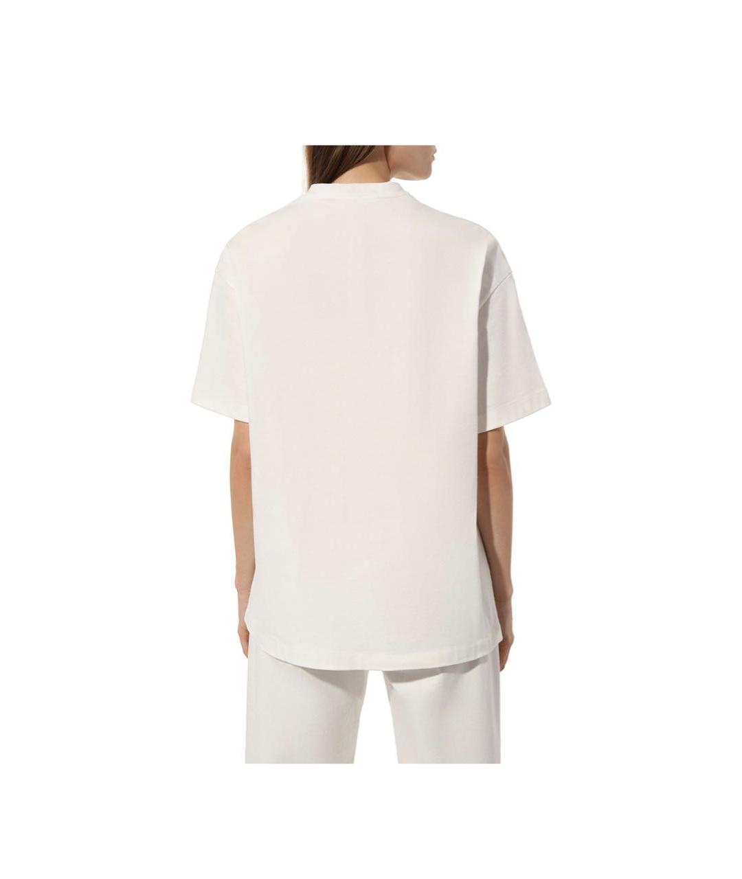 JIL SANDER Белая хлопковая футболка, фото 3