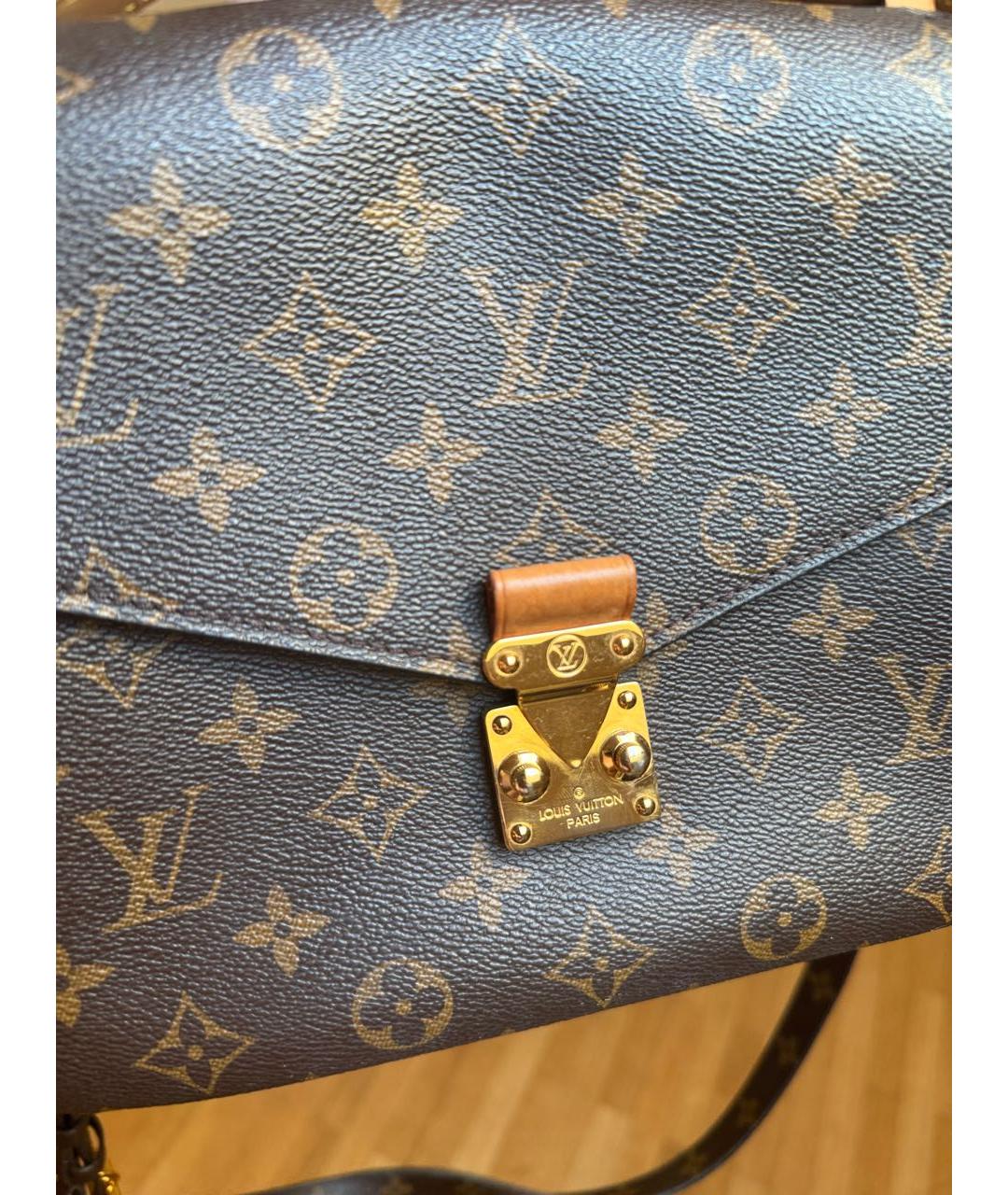 LOUIS VUITTON Коричневая сумка с короткими ручками, фото 6