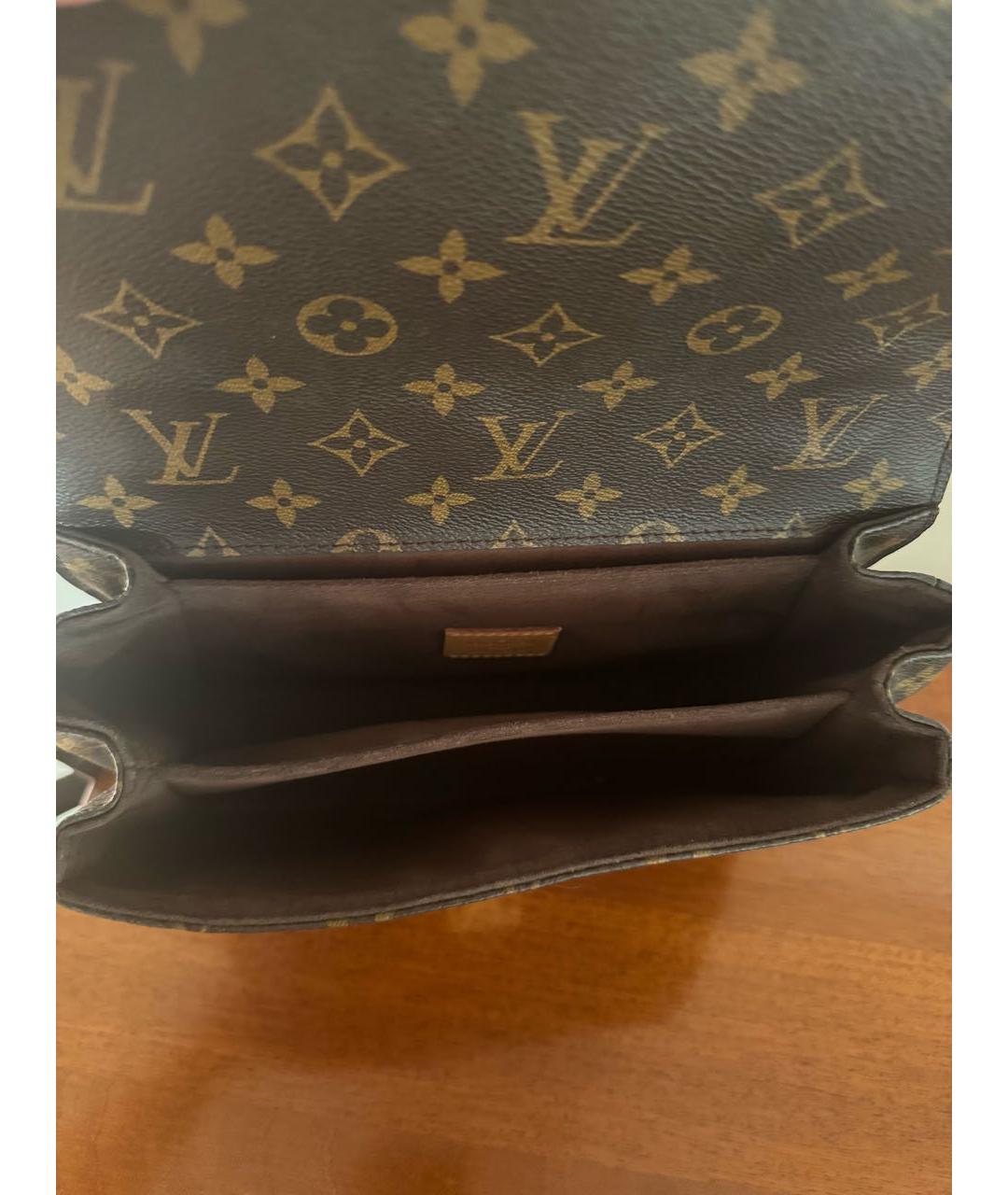 LOUIS VUITTON Коричневая сумка с короткими ручками, фото 4