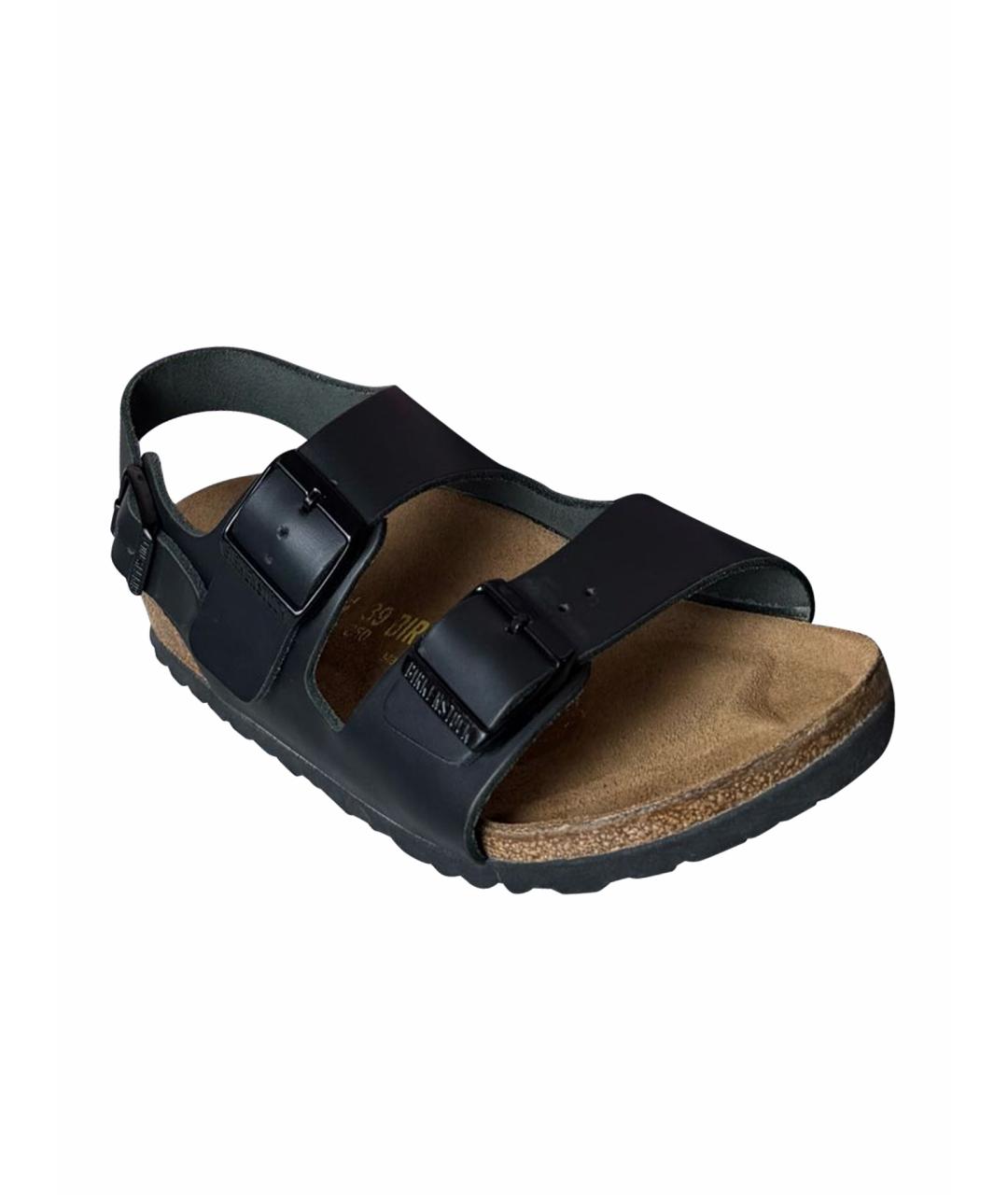 BIRKENSTOCK Черные сандалии из искусственной кожи, фото 1